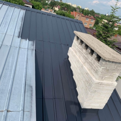 Malowanie blachy trapezowej na dachu