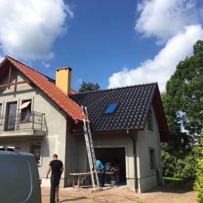 Malowanie dachówki ceramicznej glazurowanej szkliwionej