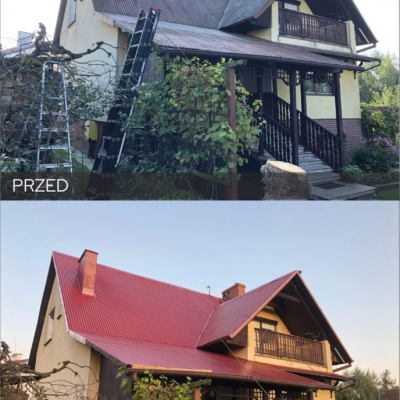 Metamorfoza pomalowanego dachu z blachy falistej