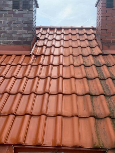 Impregnacja dachówki przed i po