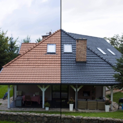 Metamorfoza pomalowania dachówek