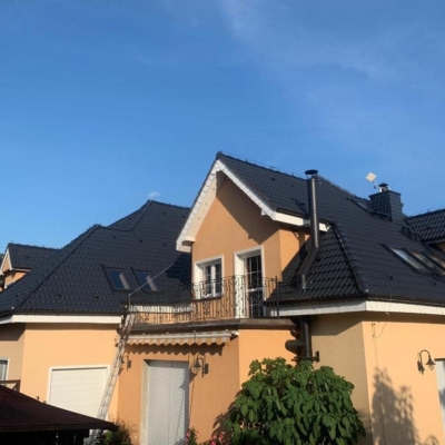 Ujęcie pomalowanego dachu