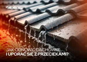 Deszcz padający na dachówkę