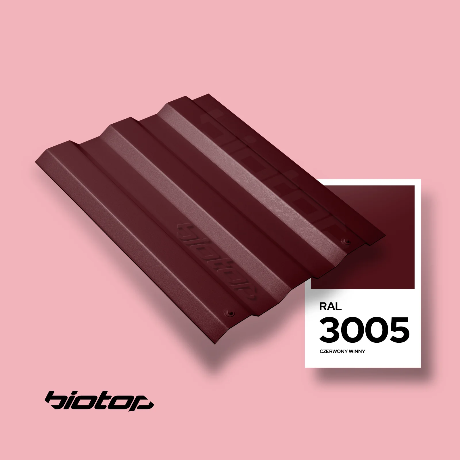 Blacha na dach w kolorze RAL 3005 - wizualizator koloru dachu i elewacji