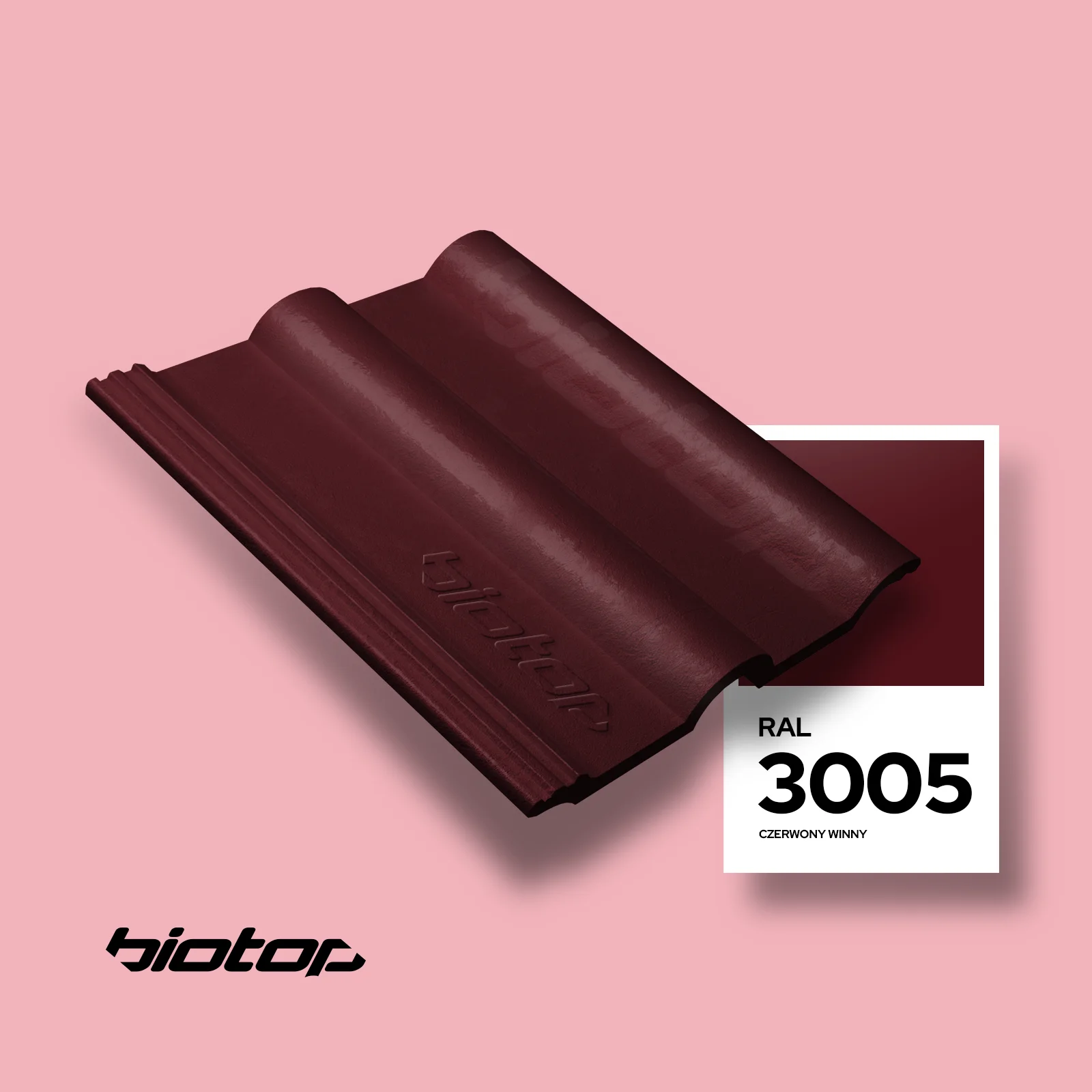 Dachówka w kolorze RAL 3005 - wizualizator koloru dachu i elewacji