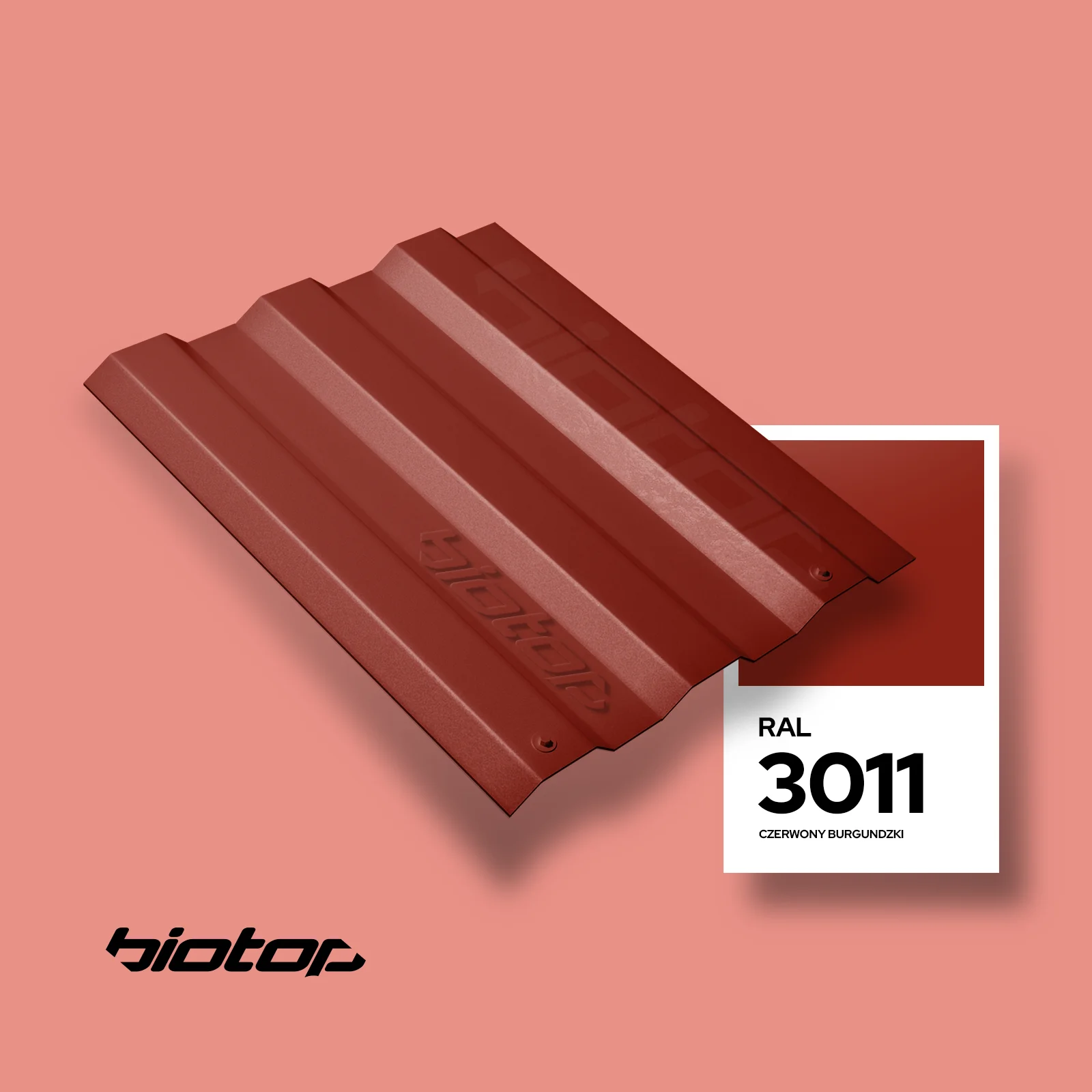 Blacha na dach w kolorze RAL 3011 - wizualizator koloru dachu i elewacji