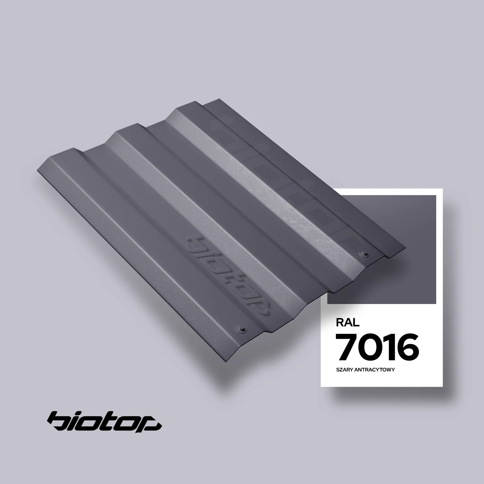 Blacha na dach w kolorze RAL 7016 - wizualizator koloru dachu i elewacji