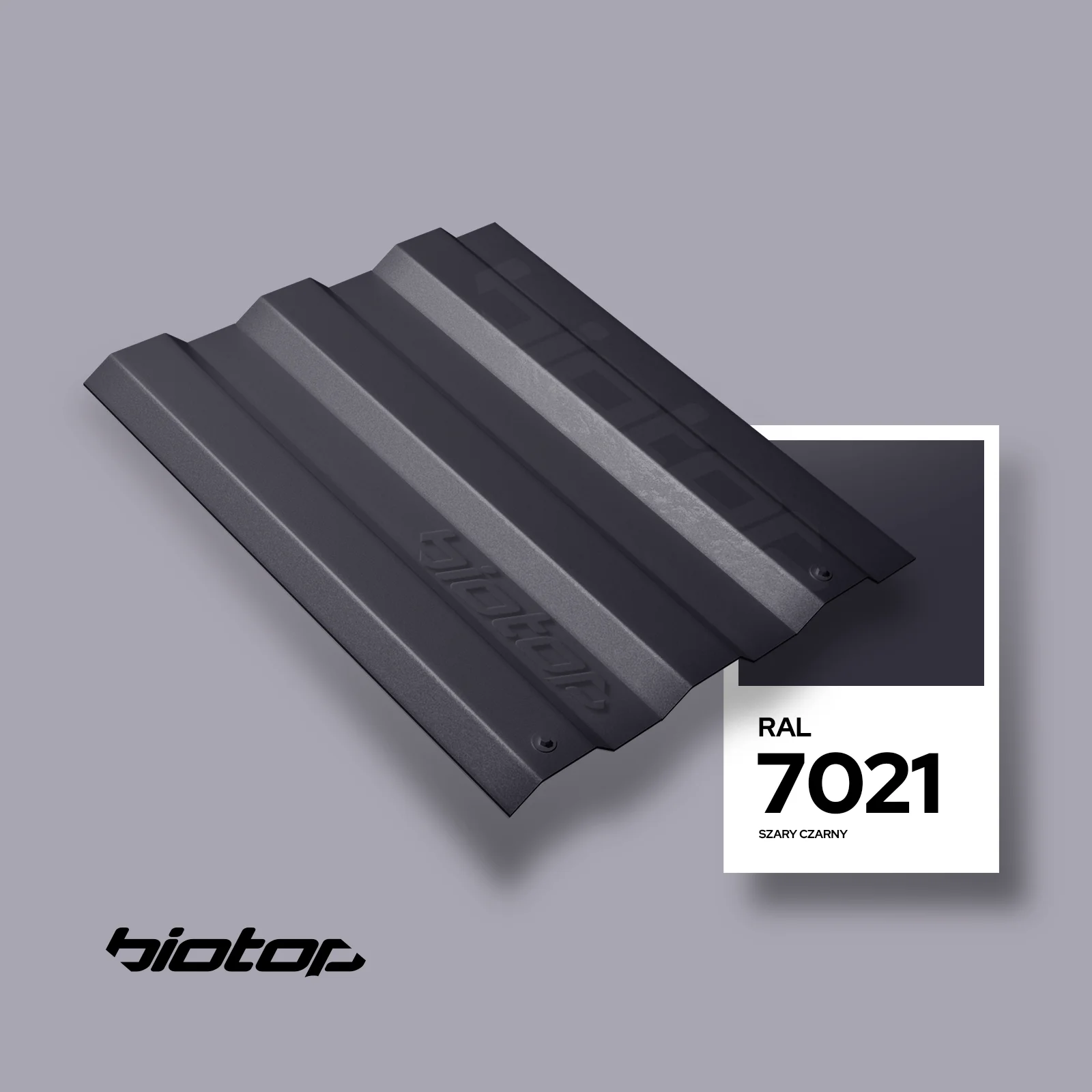 Blacha na dach w kolorze RAL 7021 - wizualizator koloru dachu i elewacji