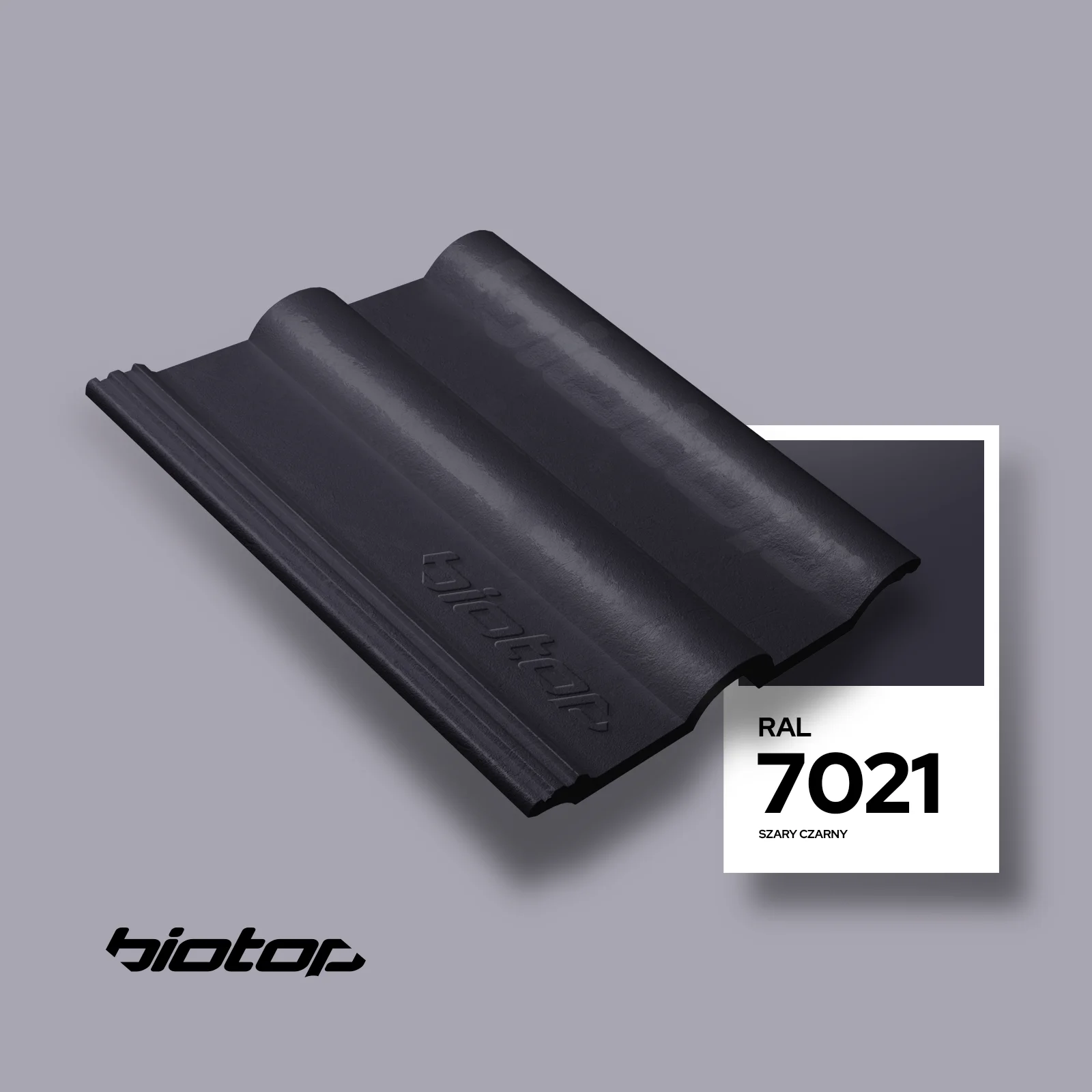 Dachówka w kolorze RAL 7021 - wizualizator koloru dachu i elewacji