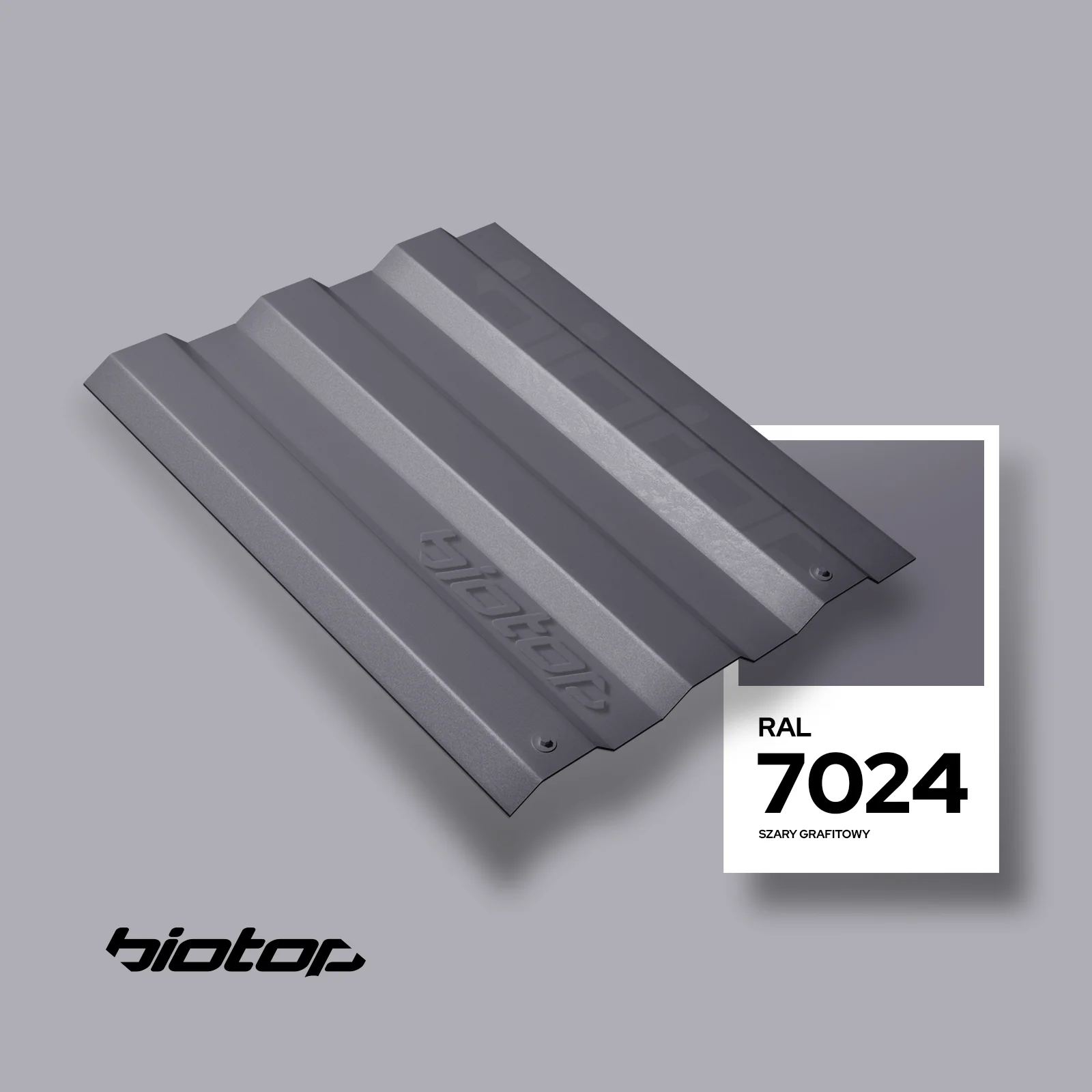 Blacha na dach w kolorze RAL 7024 - wizualizator koloru dachu i elewacji