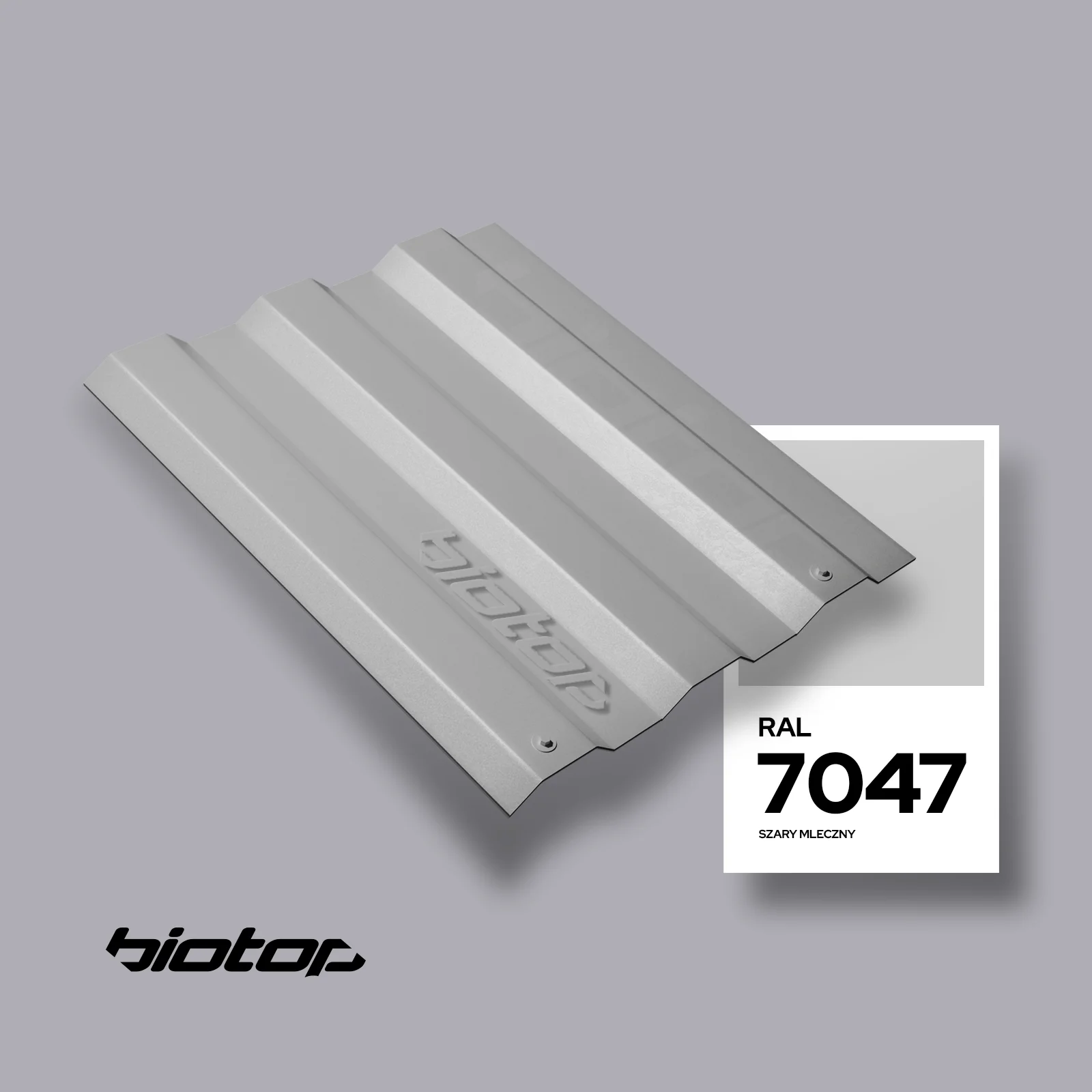 Blacha na dach w kolorze RAL 7047 - wizualizator koloru dachu i elewacji