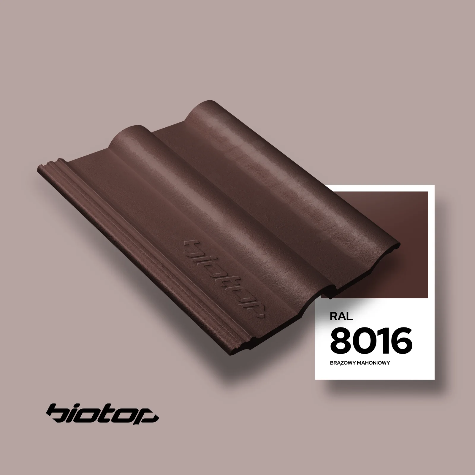 Dachówka w kolorze RAL 8016 - wizualizator koloru dachu i elewacji