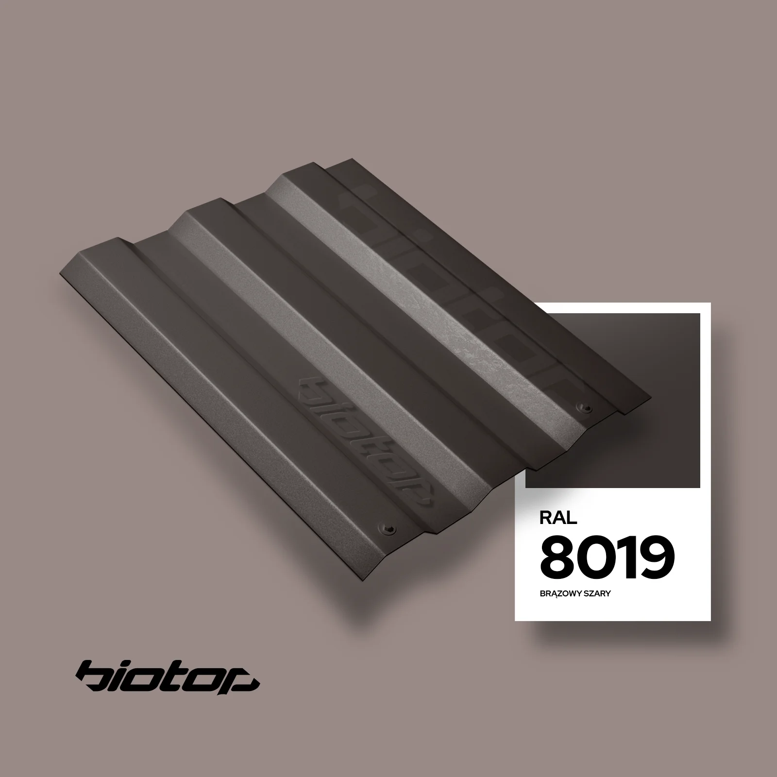 Blacha na dach w kolorze RAL 8019 - wizualizator koloru dachu i elewacji