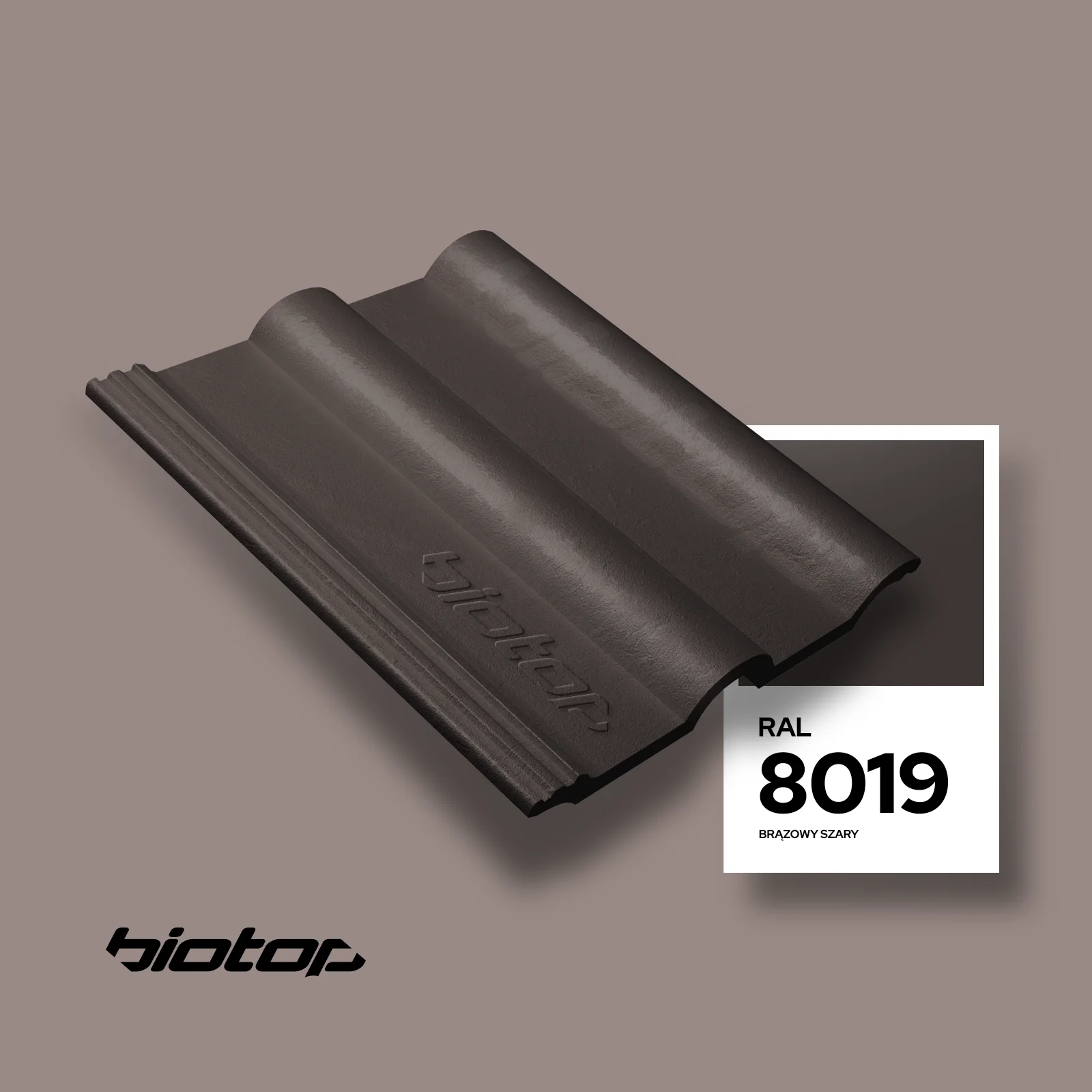 Dachówka w kolorze RAL 8019 - wizualizator koloru dachu i elewacji