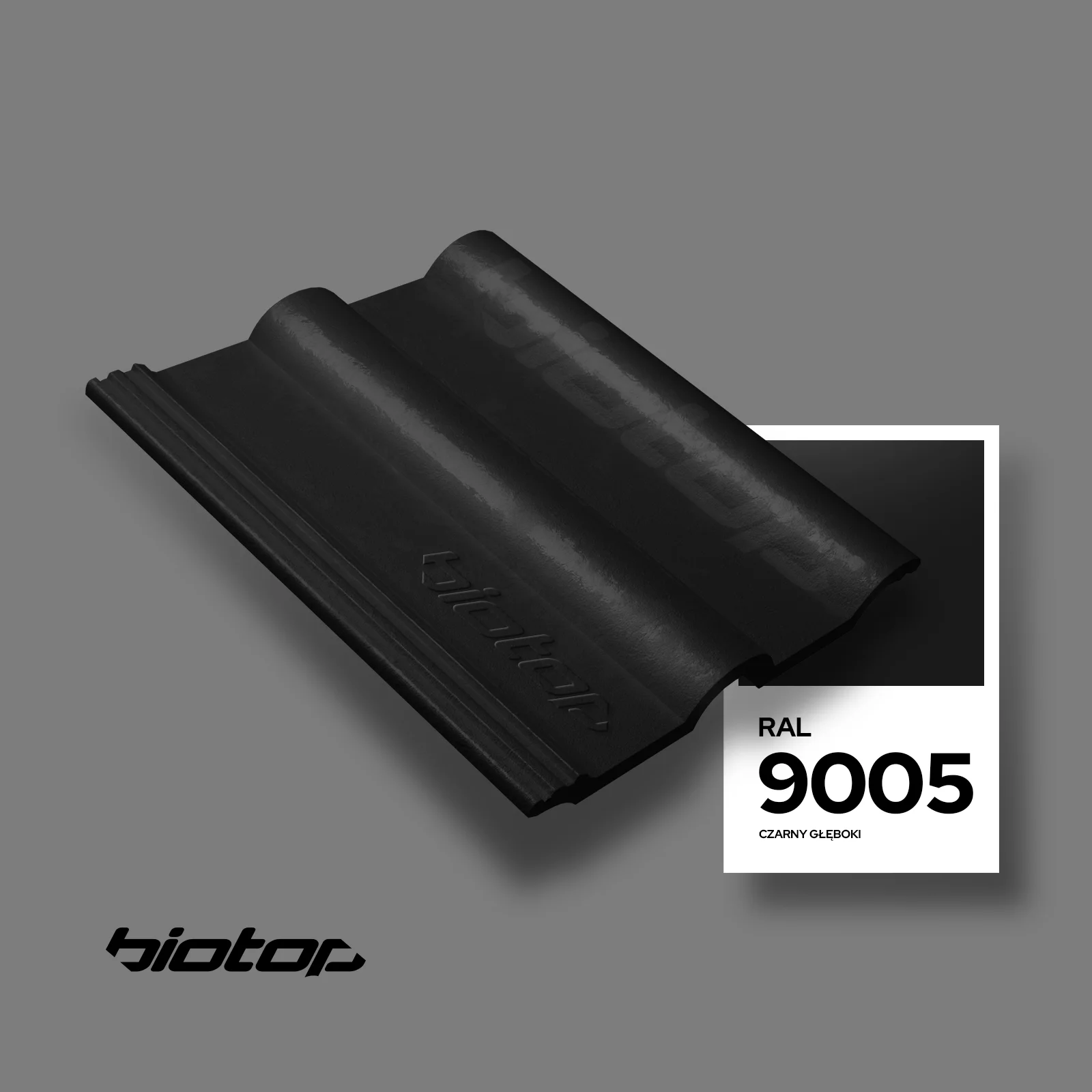 Dachówka w kolorze RAL 9005 - wizualizator koloru dachu i elewacji