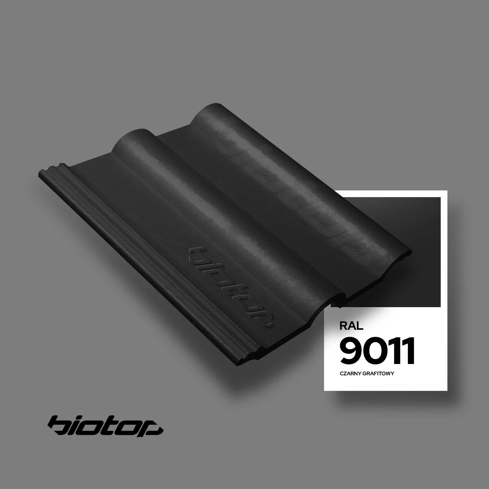 Dachówka w kolorze RAL 9011 - wizualizator koloru dachu i elewacji